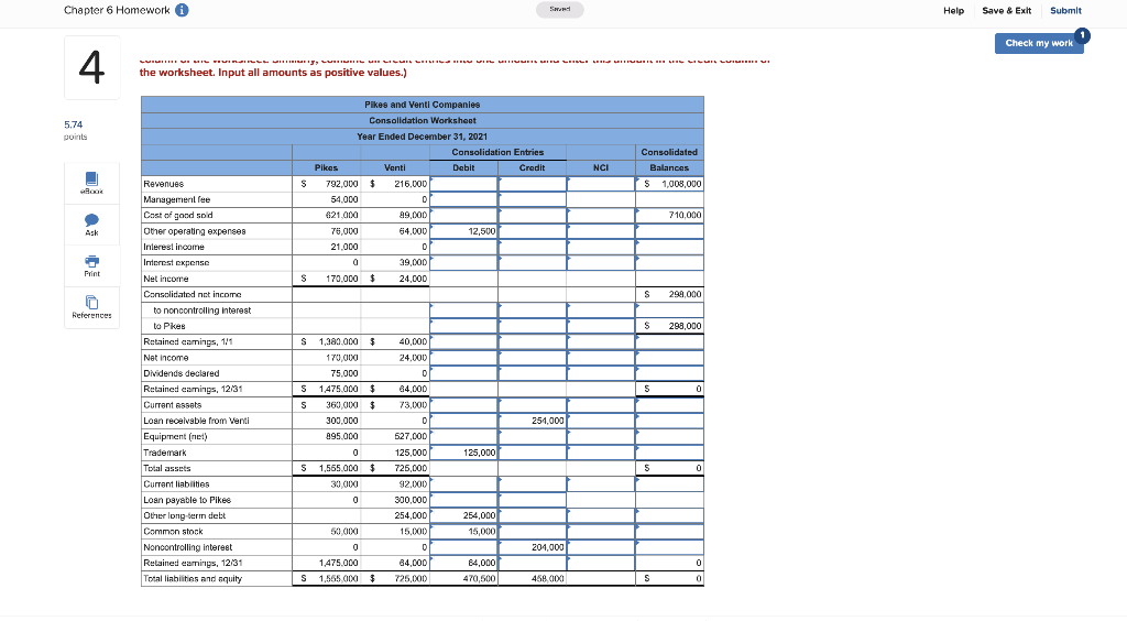 my work 4. 5.74 paints On January 1, 2021, Pikes Corporation loaned