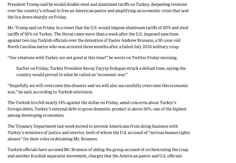 Please read the WSJ article ( article above) available. After reading