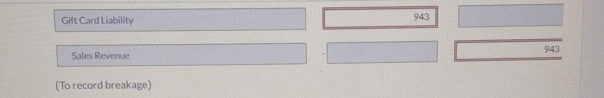 fiscal year, Be My Valentine Ltd. sells $22,100 of gift cards. From