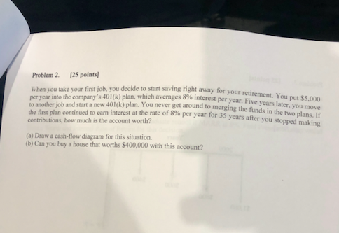 Problem 2. 25 points e to start saving right away for