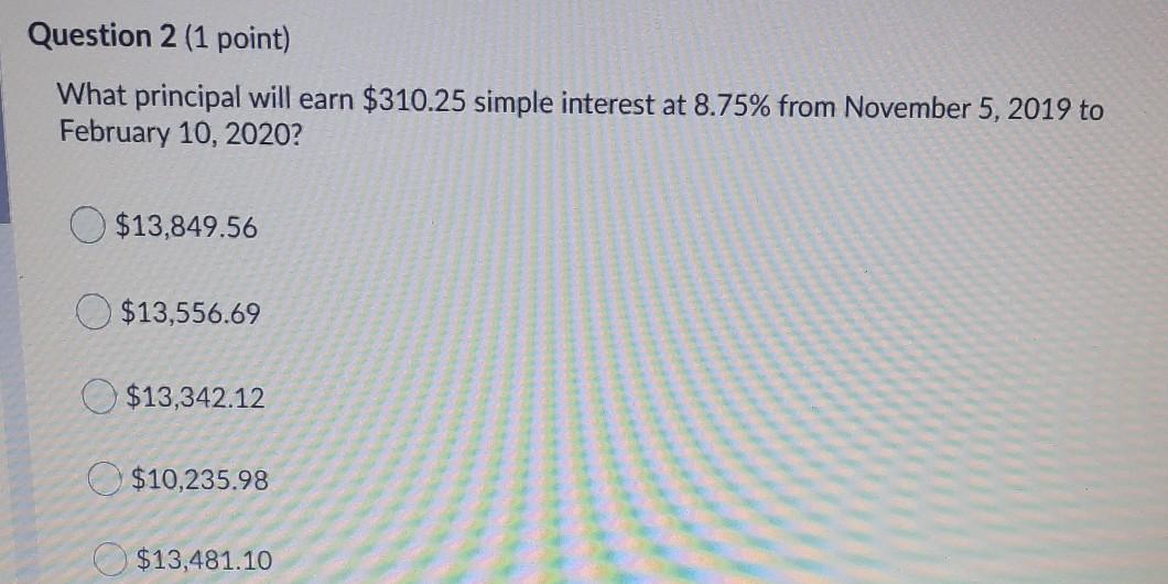 Which of the following investments would be best for him? 6.5% compounded