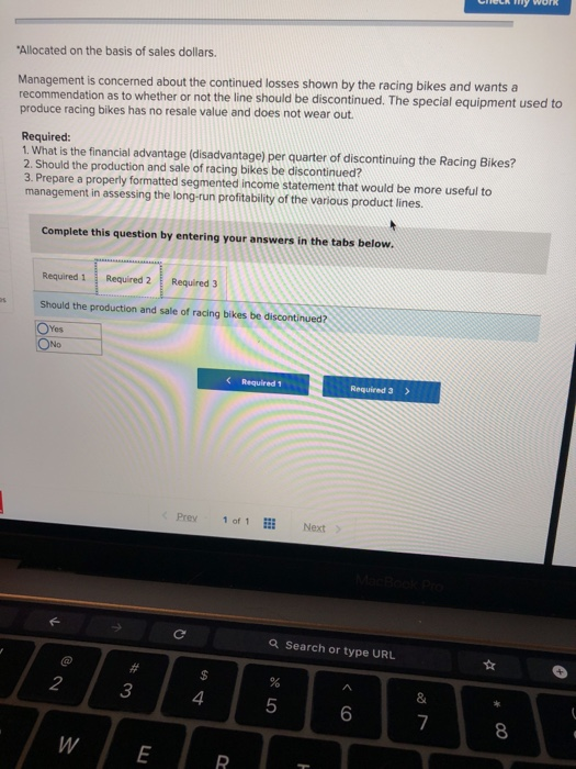 bike, and a racing bike. Data on sales and expenses for the