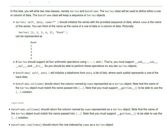 . In this task, you will write two new classes, namely