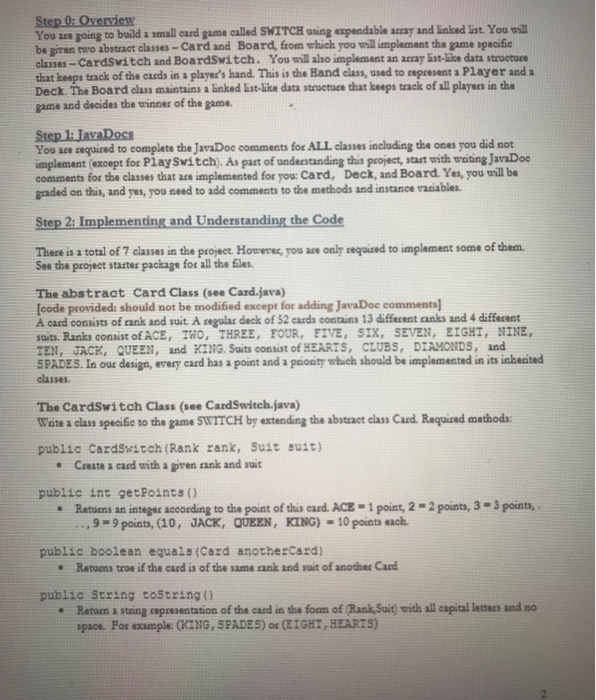 Topics: Generics, Array List, Linked List. First Abstract Class: public abstract class