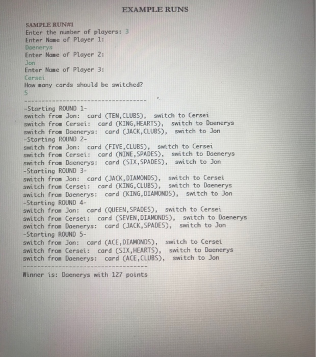 } public Suit getSuit(){ return suit; } abstract boolean equals(Card c); abstract