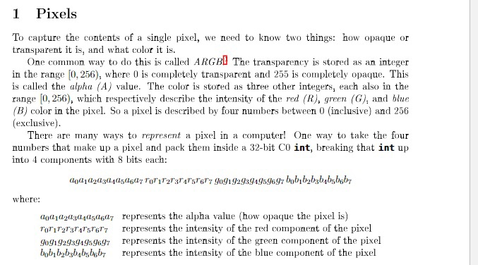  /* The pixel type and an interface to pixels */ typedef
