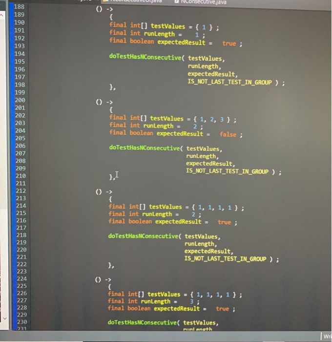 370 /** Test whether (@code values) has a specified number of consecutive,