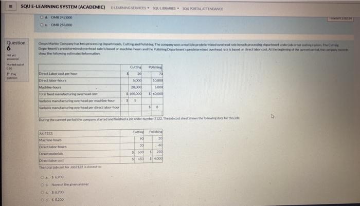 XYZ Co has the following information Question 5 Not yet wered Marted