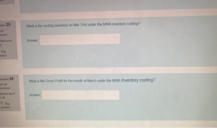 attached with previous question stion 25 What is the ending inventory on