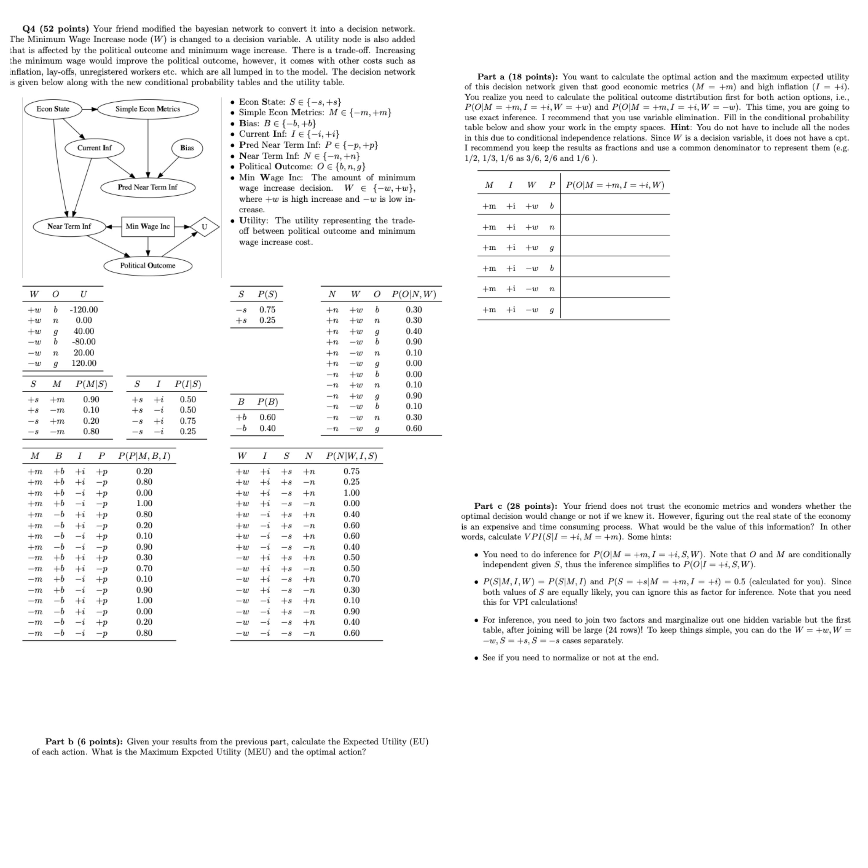  Can you solve this bayesian network question 