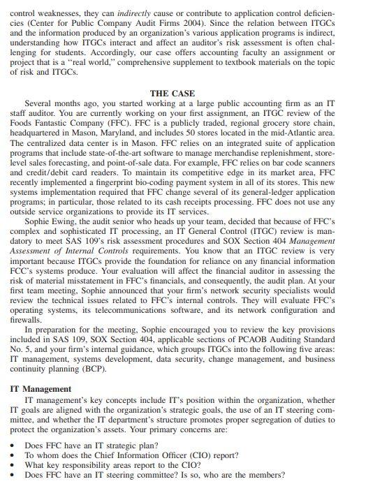Part B (Exhibit 3) and Background, scope, findings and conclusions (exhibit 4)