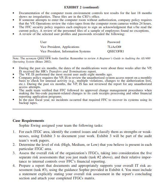 is indirect, understanding how ITGCs interact and affect an auditor's risk assessment