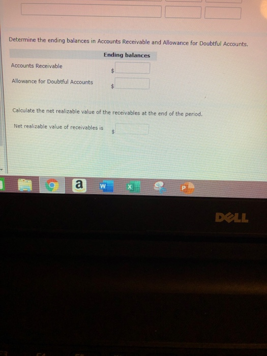 of $200,000 and in Alowance for Doubtful Accounts of $9.000 (credt). During
