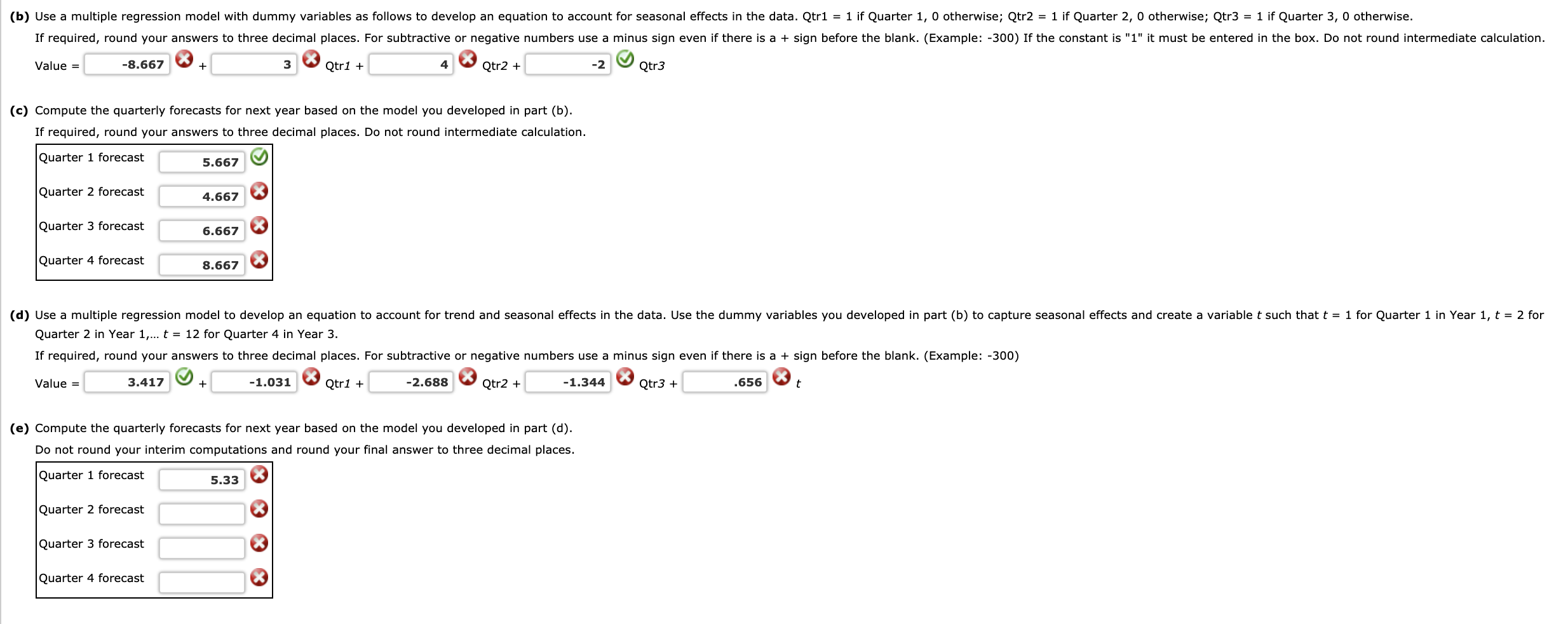 Data Quarter Year 1 Year 2 Year 3 1 4 6 7