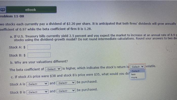 annually at the rate of 2 percent. Film A has a beta