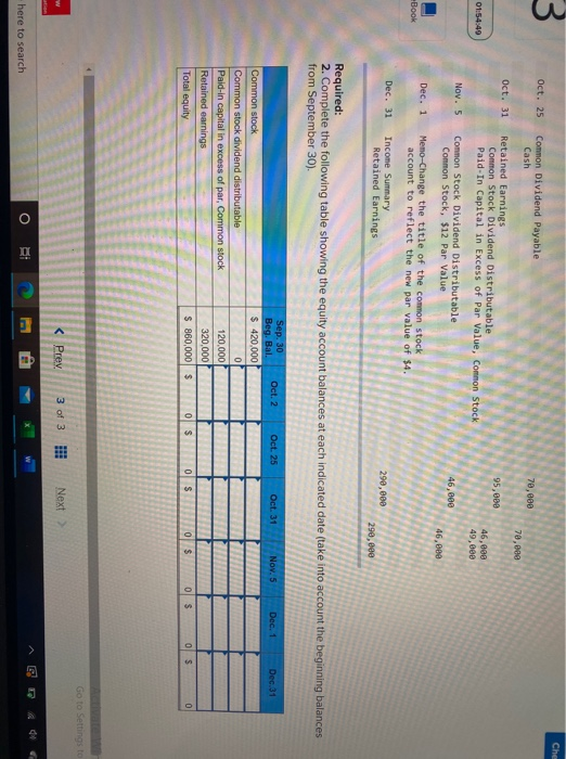 the end of Beijing Company's third quarter, the following stockholders' equity accounts