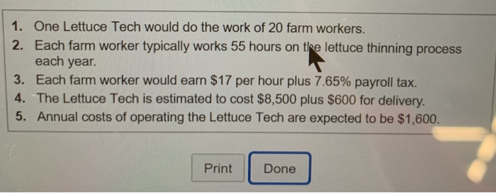 up to five years assume that the farm would view its implementation
