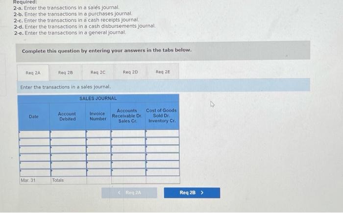 information Problem 7-1A Special journals, subsidiary ledgers, trial balance-perpetual LO C3, P1,