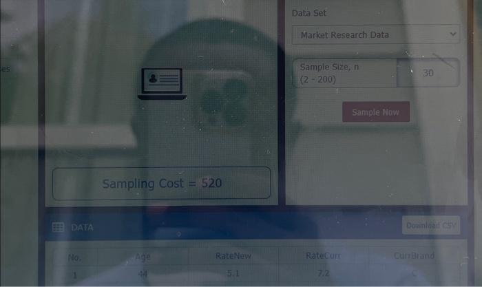  es DATA No. 1 Sampling Cost = 520 Age 44 RateNew