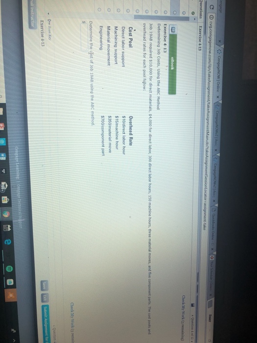  Determining Job Costs, Using the ABC Method Job 19AB required $10,000