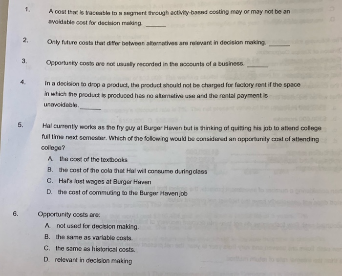  1. A cost that is traceable to a segment through activity-based