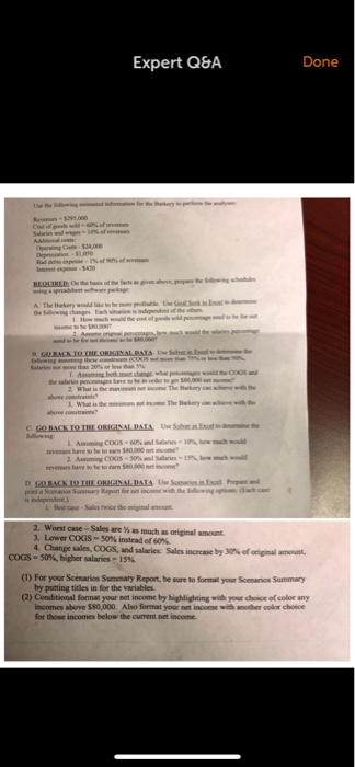  Expert Q&A Done 2 What in 3, Lower COGS-50% instead of