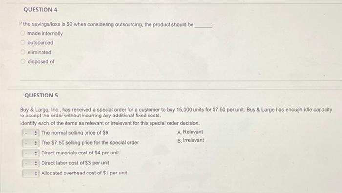  answer question 4 AND 5 please!!! If the savings/oss is $0