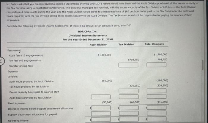 audits of both public companies and privately owned companies, BOR's CPAs also