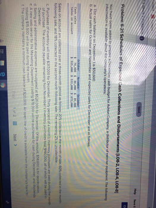 7-3 Week 7 Hobi Help Save & Problem 8-21 Schedules of