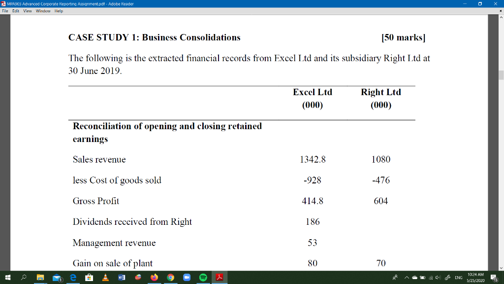  MPA903 Advanced Corporate Reporting Assignment pdf - Adobe Reader File Edit