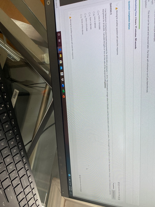  Tips This test can be saved and resumed later. The time