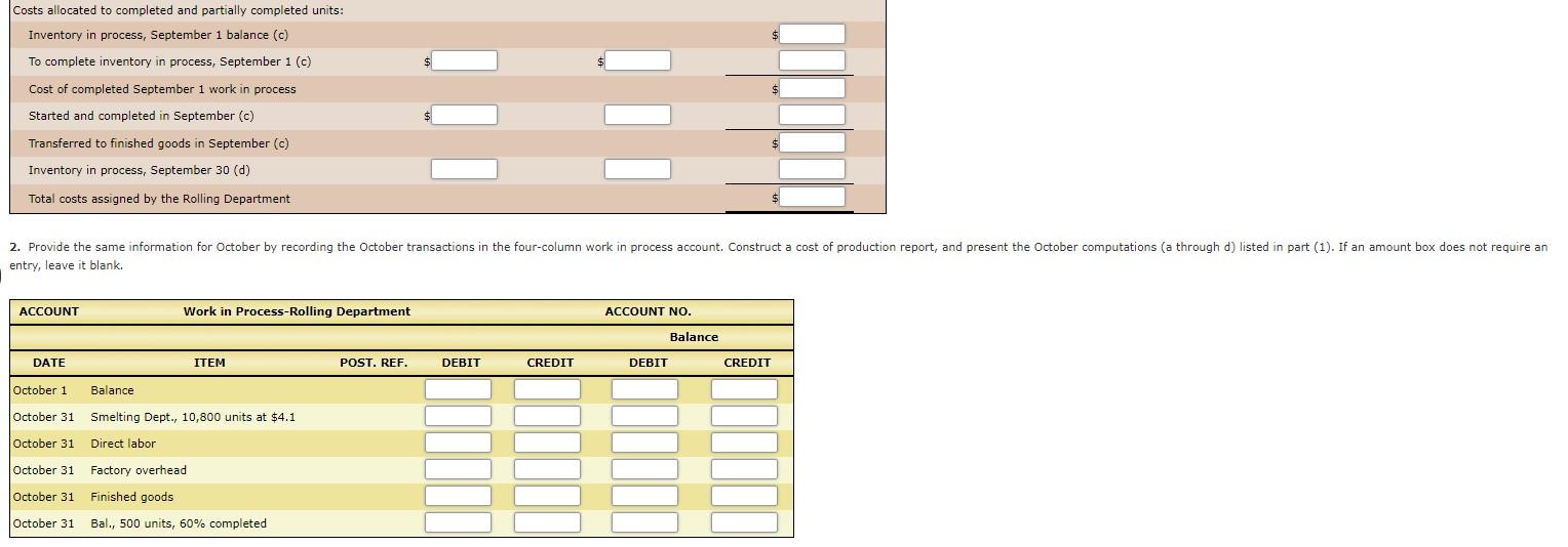 costs of manufacturing rolled aluminum, which consists of the smelting and rolling