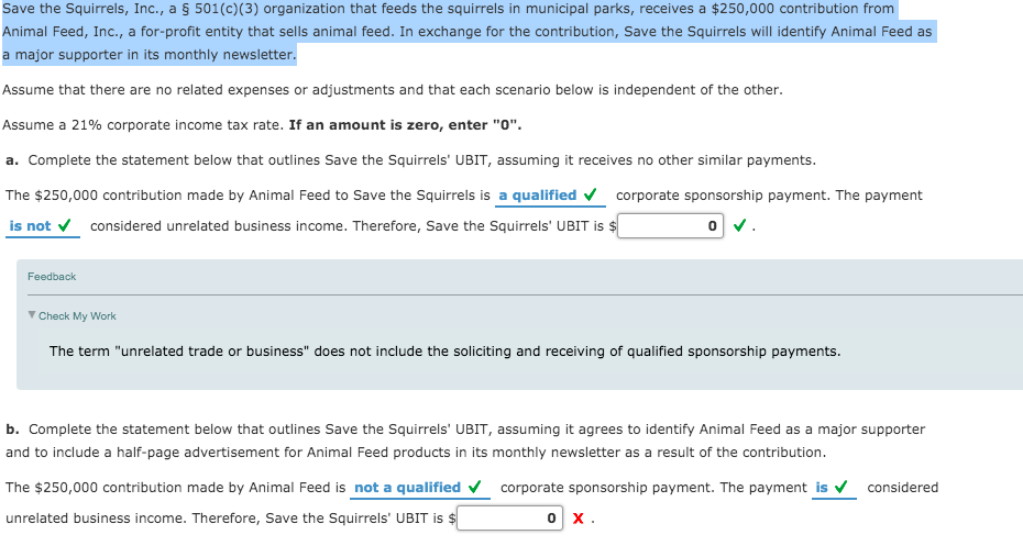 Save the Squirrels, Inc., a $ 501(c)(3) organization that feeds the