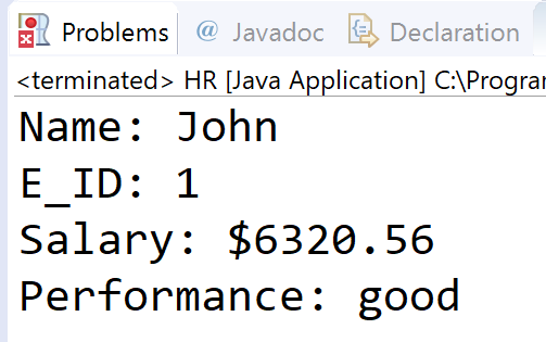 Java programming: Using Abstract Consider you are designing simple employee details system.