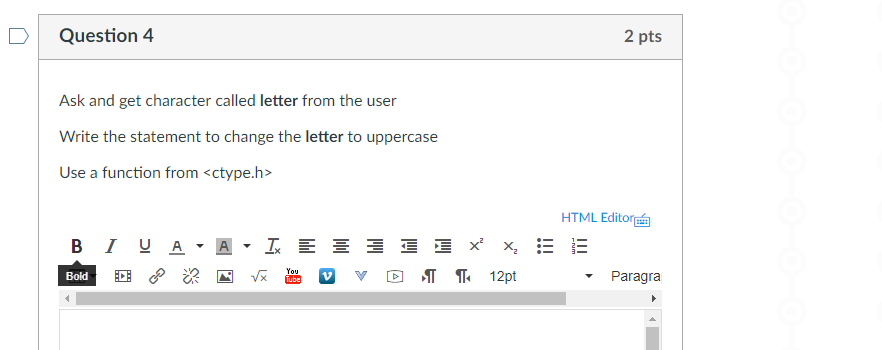 ask (prompt) the user to enter a value fora character variable called