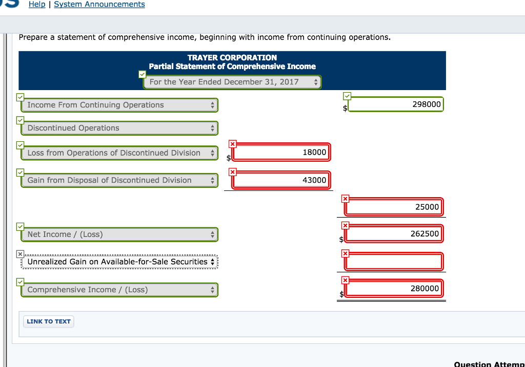 has income from continuing operations of $298,000 for the year ended December