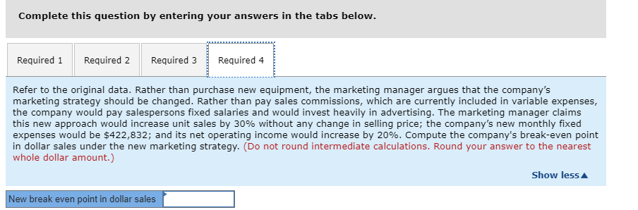 Analysis; Operating Leverage; Margin of Safety Morton Company's contribution format income statement
