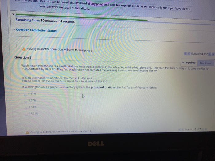  TUILE L e ton This test can be saved and resumed