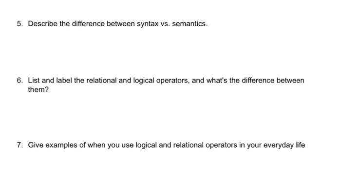 unsigned - Variable - Operand vs. operator - rvalue vs. Ivalue -