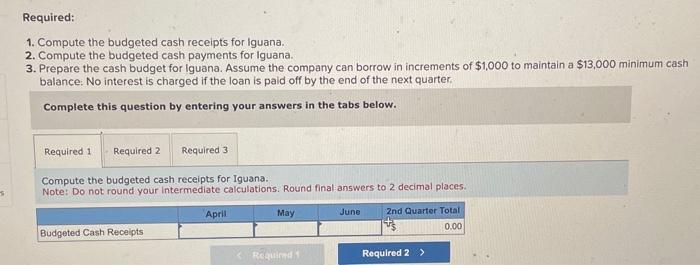to the questions displayed below] Iguana, Incorporated, manufactures bamboo picture frames that