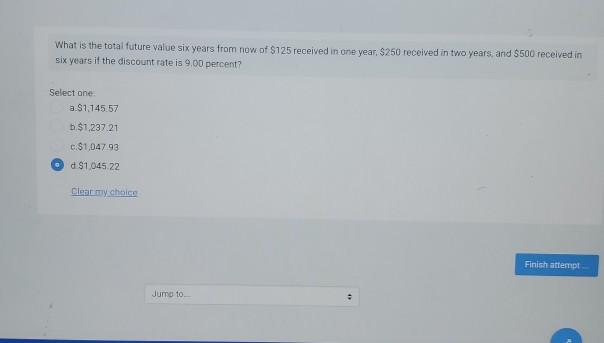 What is the total future value six years from now of