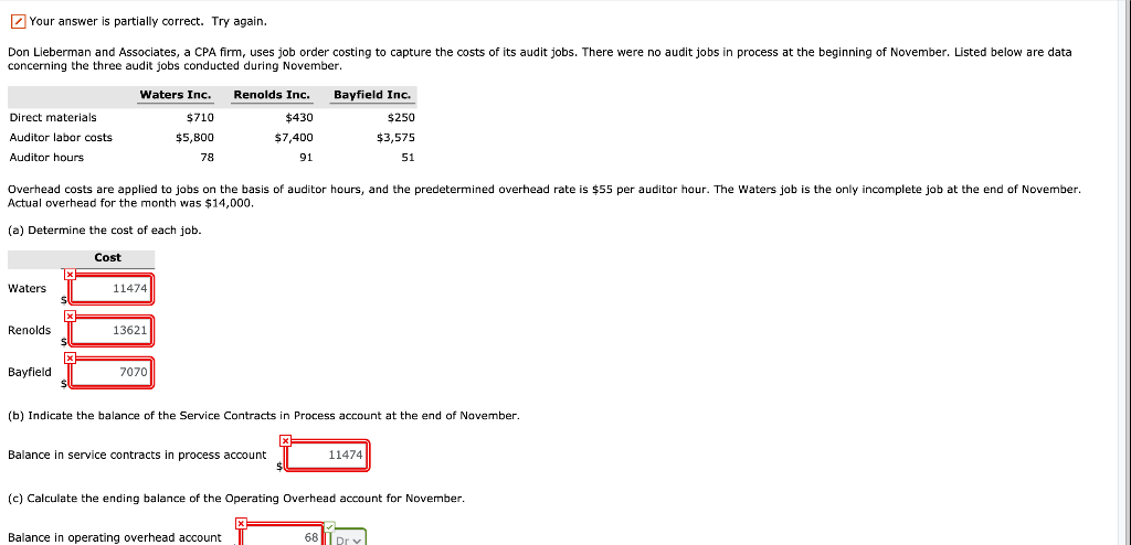  Your answer is partially correct. Try again. Don Lieberman and Associates,
