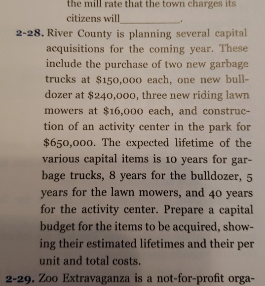 the capital acquisitions in that problem were made at the begin ning