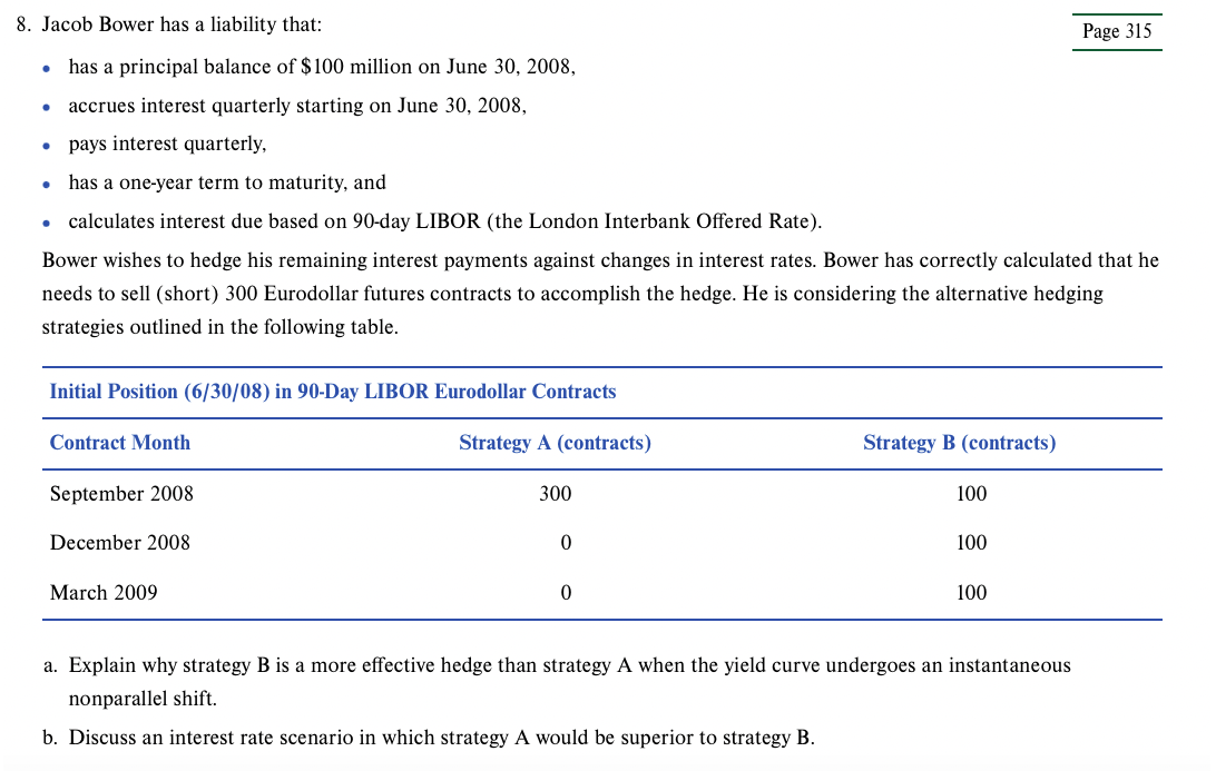  8. Jacob Bower has a liability that: - has a principal