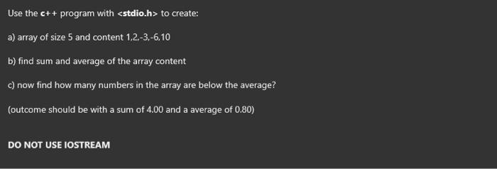 Use c++ to create an array of size 5 and content 1,2,-3,6,10.