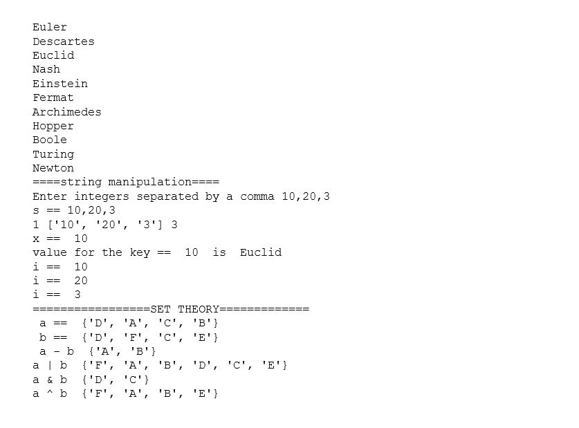 the dictionary d a. b. Display the length of the dictionary d