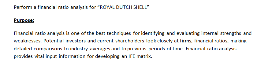  Critique the Vision Statement for ROYAL DUTCH SHELL, using the textbook