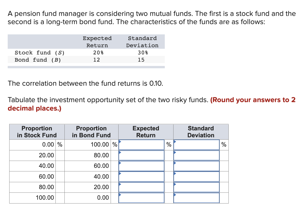  Please answer with full working A pension fund manager is considering