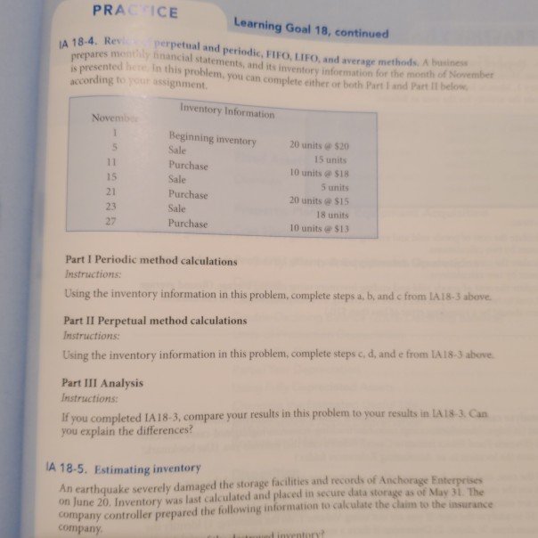 10-5. Review of perpetual and periodi LEO and averave methods. A business