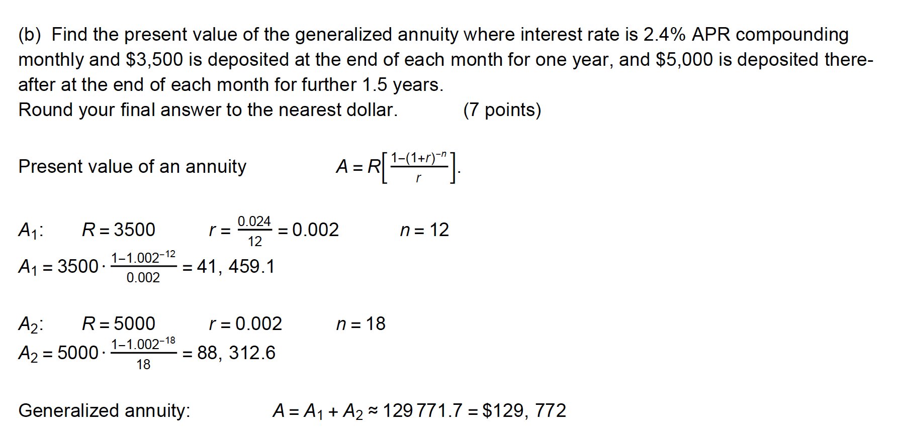 i think the answer is wrong, should we calculate the present value